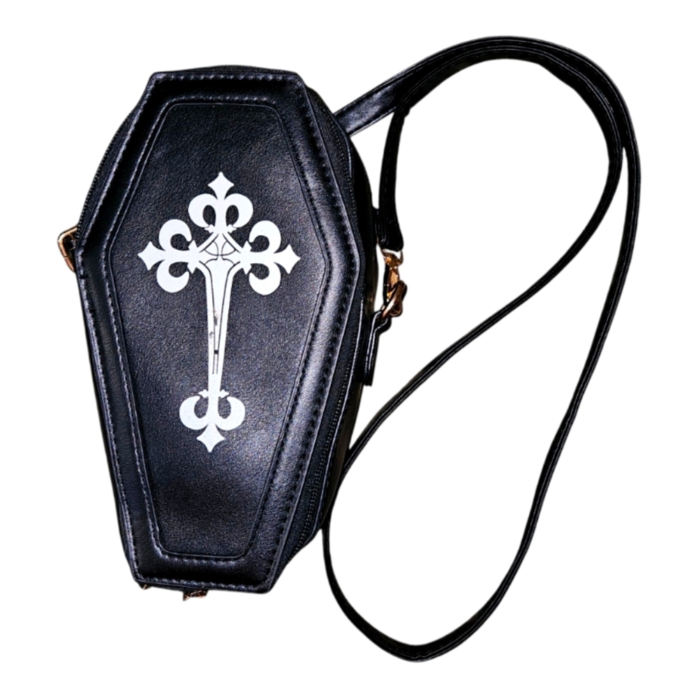 Black Coffin Crossbody Bag